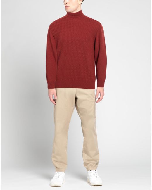Angelo Nardelli Red Turtleneck for men