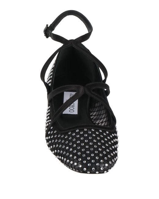 Jimmy Choo Black Astoria" Ballerinas With Strass