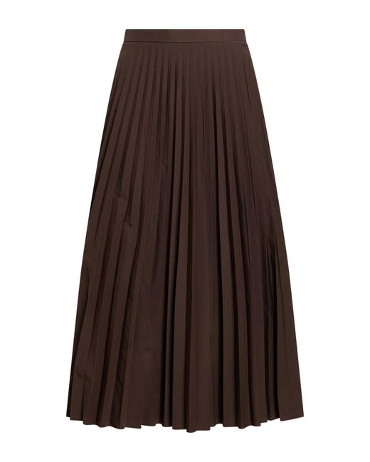 MM6 by Maison Margiela Brown Midi Skirts