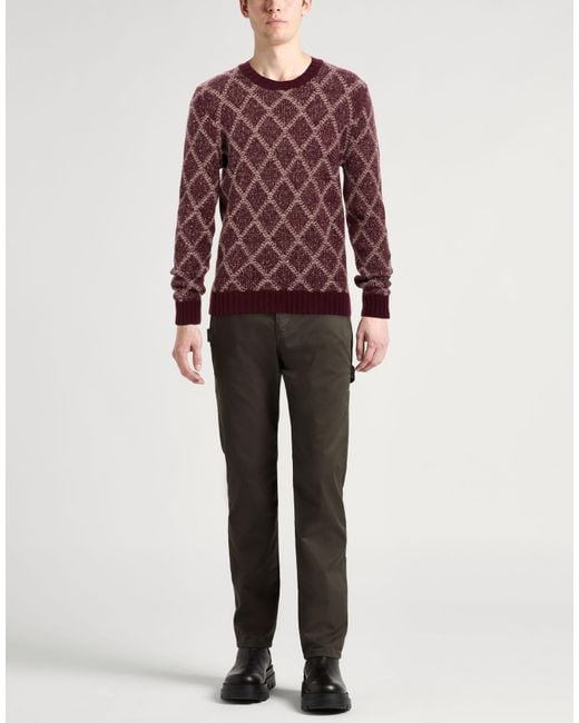 PT Torino Red Burgundy Sweater Virgin Wool, Cashmere for men