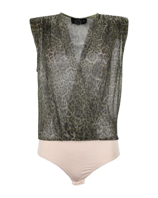 Gaelle Paris Gray Bodysuit
