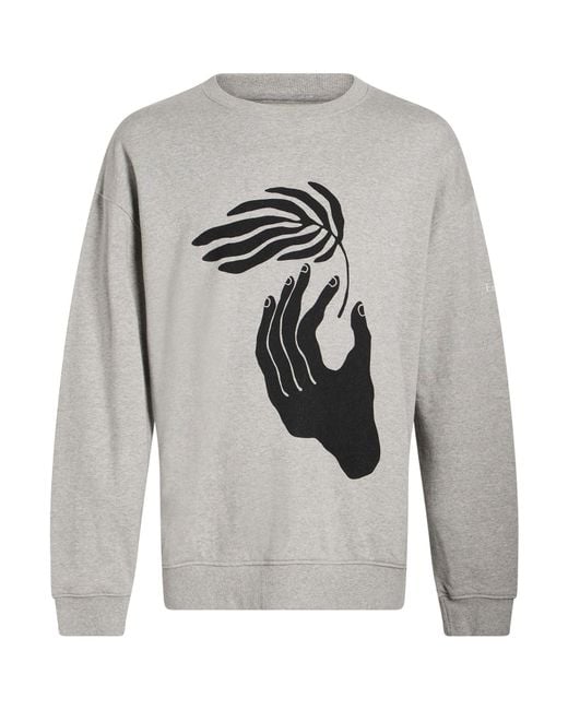 Tee Library Gray Sweatshirt Cotton for men