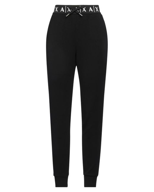 ARMANI EXCHANGE Black Pants Viscose, Polyester, Elastane