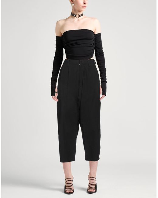 Y's Yohji Yamamoto Black Pants Cotton, Linen