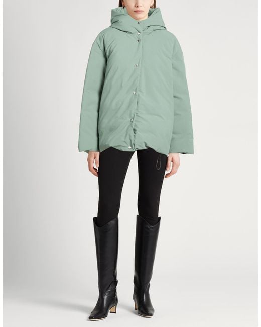 Jil Sander Green Puffer Polyester