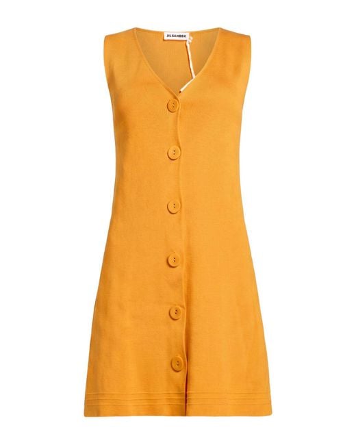Jil Sander Orange Mini Dresses
