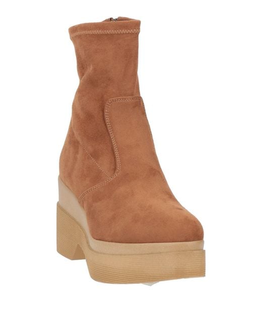 Lorenzo Mari Brown Tan Ankle Boots Textile Fibers