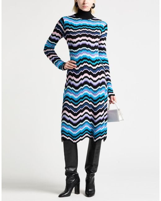 missoni dress blue Missoni, Zigzag one-shoulder lam maxi dress, Women, Blue, US 8, Dresses, Materialmix