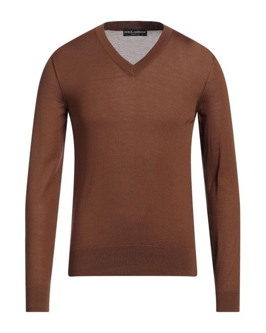 Dolce & Gabbana Brown Sweater Cashmere for men