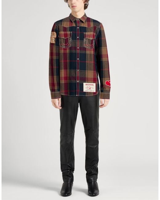 True Religion Red Shirt Cotton, Polyester for men