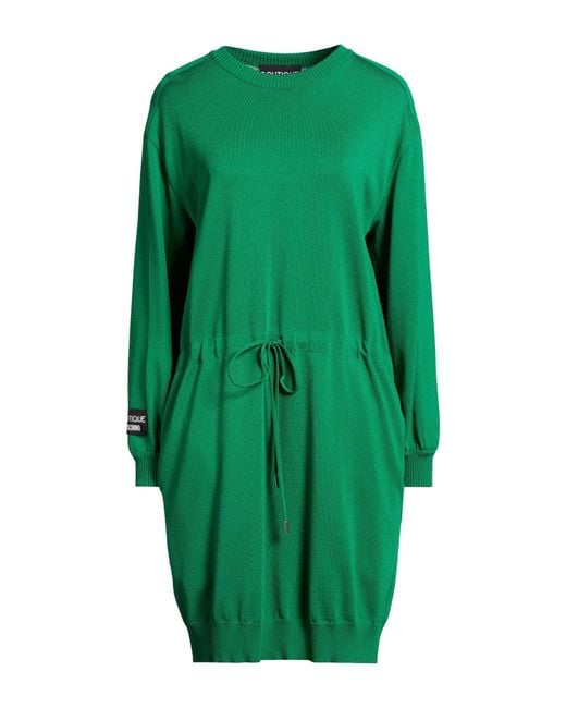 Boutique Moschino Green Mini Dress Viscose, Polyamide