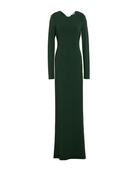 Patrizia Pepe Green Maxi Dress Acrylic, Polyamide, Elastane