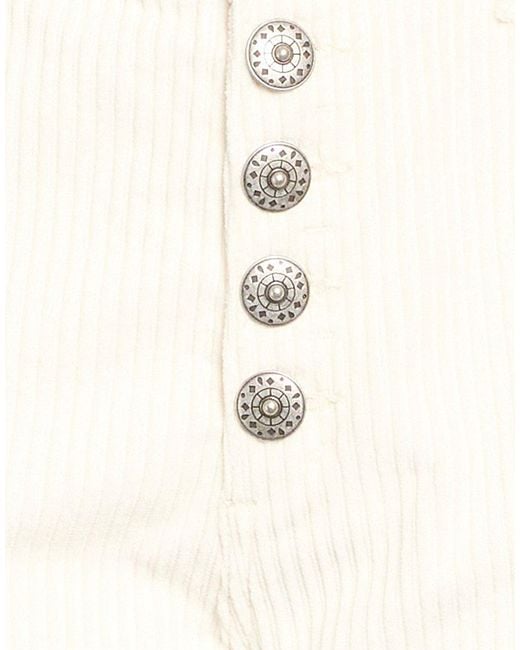 Dondup White Pants Cotton, Elastane