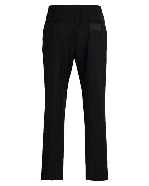 Valentino Garavani Black Pants Wool, Mohair Wool for men