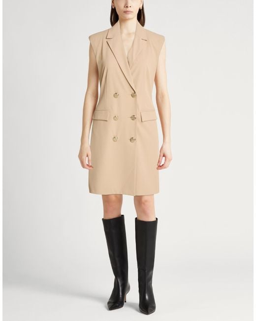 Liu Jo Natural Mini Dress Polyester, Elastane