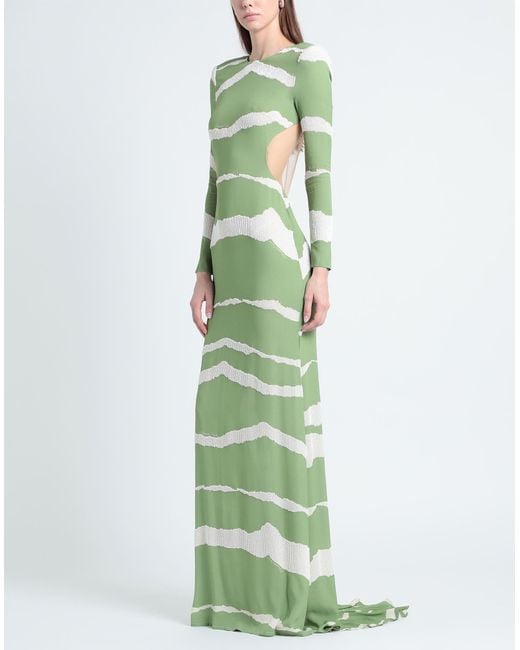 Elisabetta Franchi Green Maxi Dress