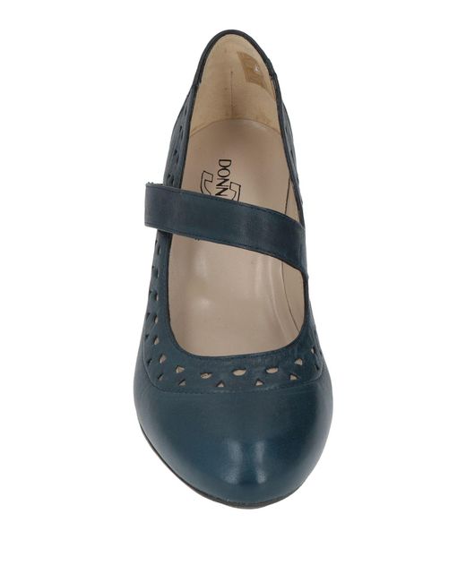Donna Soft Blue Pumps Leather