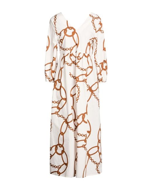 Robert Friedman White Maxi Dress Cotton