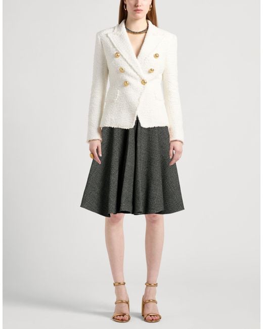 Giambattista Valli Gray Midi Skirt Virgin Wool