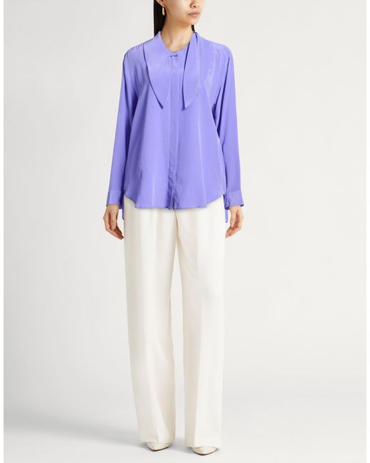 Tod's Purple Shirt Silk