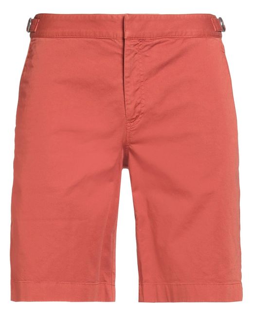 Orlebar Brown Red Rust Shorts & Bermuda Shorts Cotton, Elastane for men