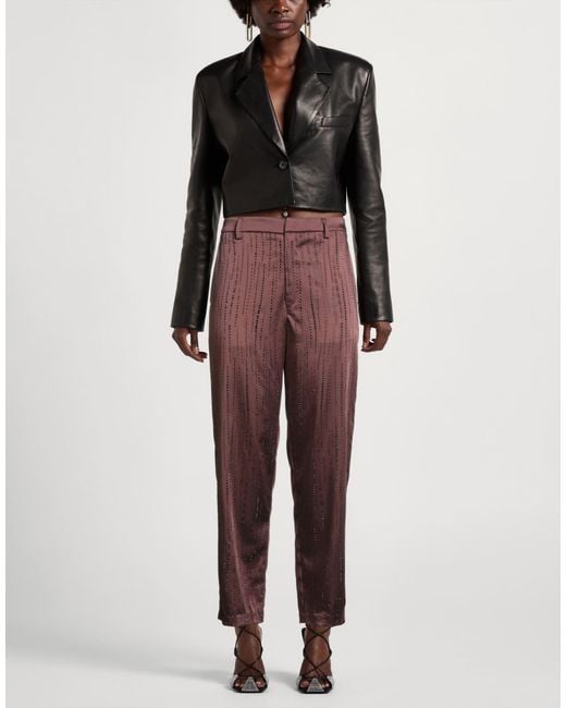 Dondup Red Pants Polyester, Eco Polyester