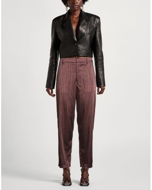 Dondup Red Pants Polyester, Eco Polyester