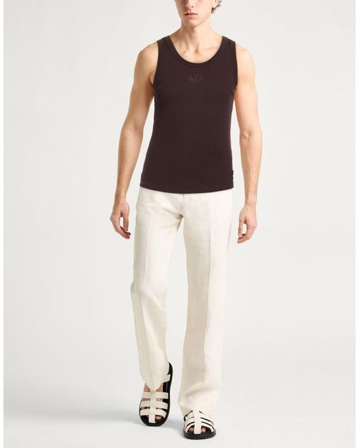 Fendi Brown Dark Tank Top Polyamide, Elastane for men