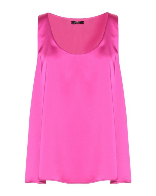 Hanita Pink Fuchsia Top Polyester, Elastane