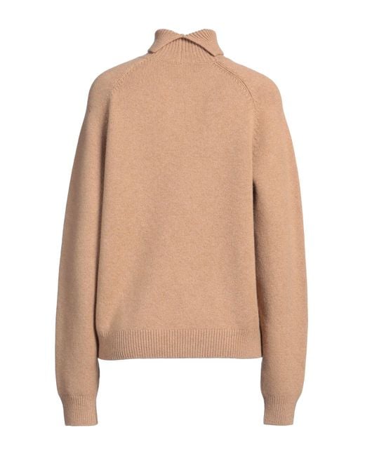 Fendi Natural Camel Turtleneck Cashmere, Polyamide