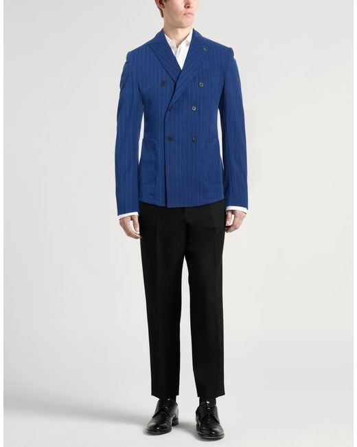 Bob Blue Blazer Polyester, Viscose, Elastane for men