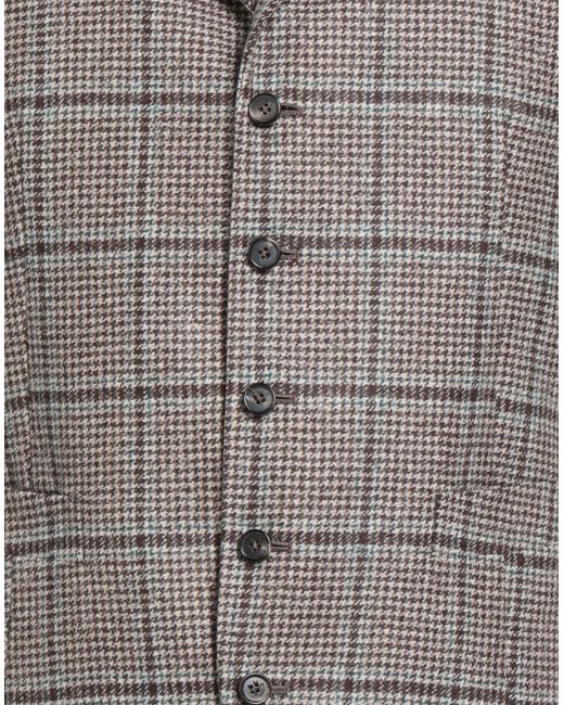 Isaia Gray Dark Tailored Vest Wool, Cupro for men