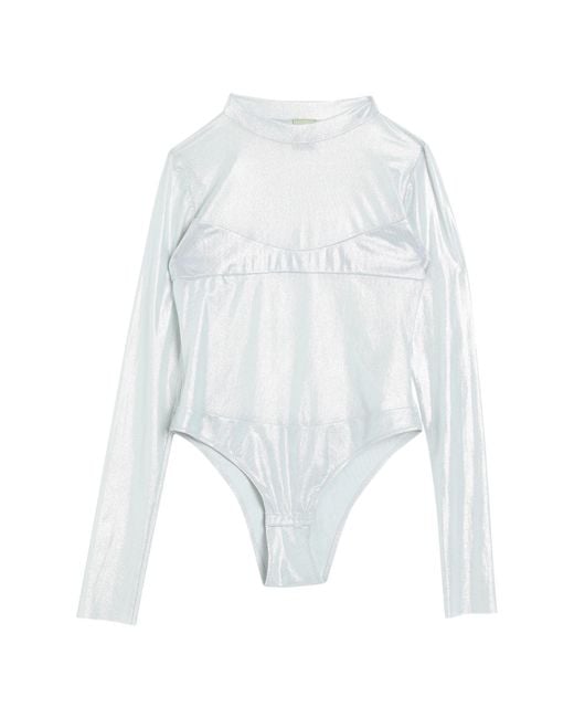 NOT AFTER TEN White Bodysuit Polyamide, Elastane