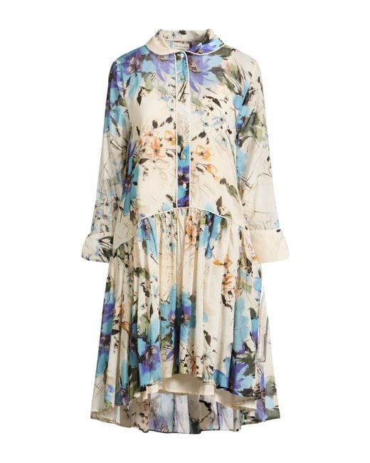 ALESSIA SANTI White Ivory Midi Dress Viscose