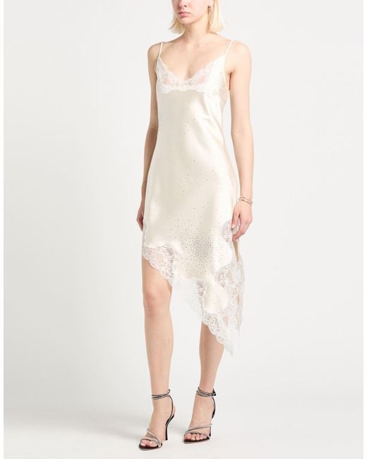 GIUSEPPE DI MORABITO White Midi Dress Polyester, Elastane