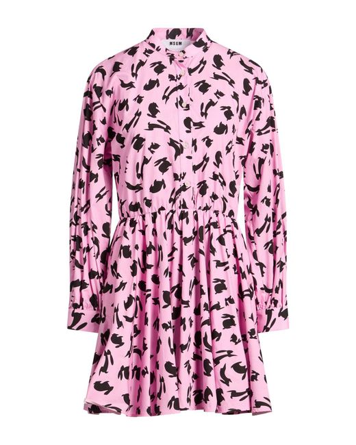 MSGM Red Mini Dress Cotton