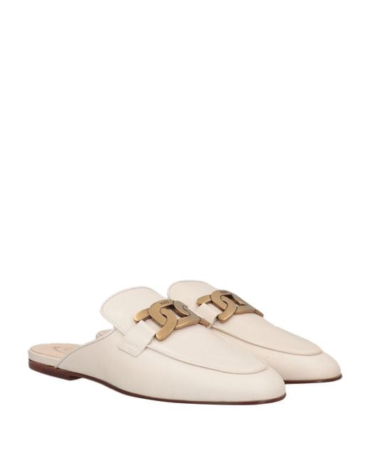 Tod's White Mules & Clogs
