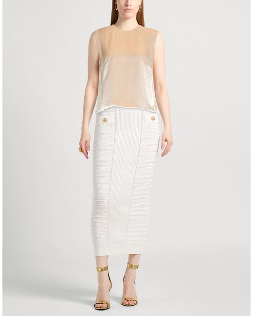 Alberta Ferretti Natural Sand Top Viscose