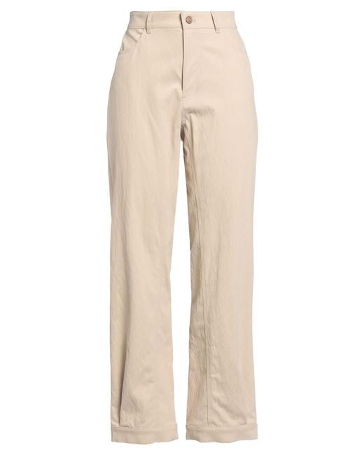 See By Chloé Natural Pants Cotton, Polyamide, Elastane