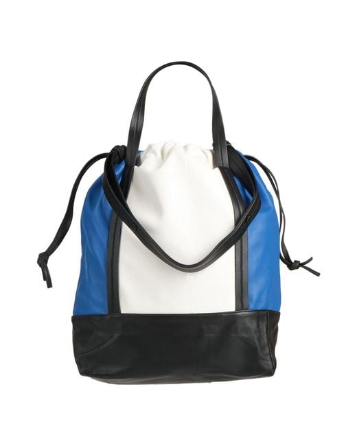 Plan C Blue Bright Handbag Leather