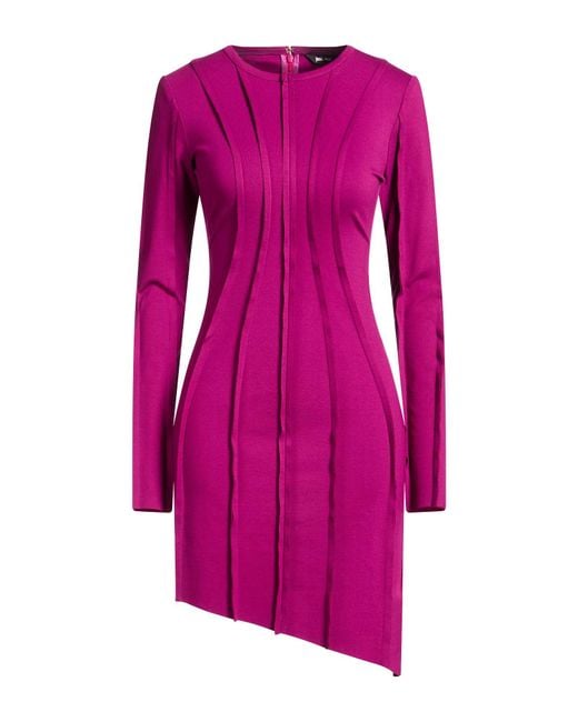 Just Cavalli Pink Mini Dress Viscose, Polyamide, Elastane