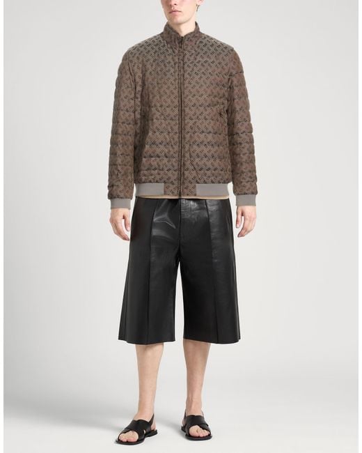 Herno Brown Taupe Puffer Polyester, Cotton for men