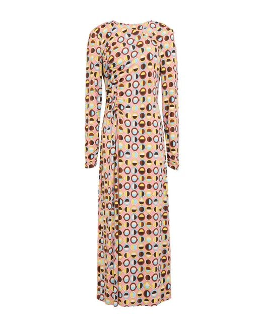 Maliparmi White Midi Dress Viscose, Elastane