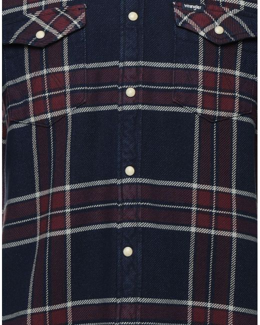 Wrangler Flannel Shirt in Maroon (Blue 
