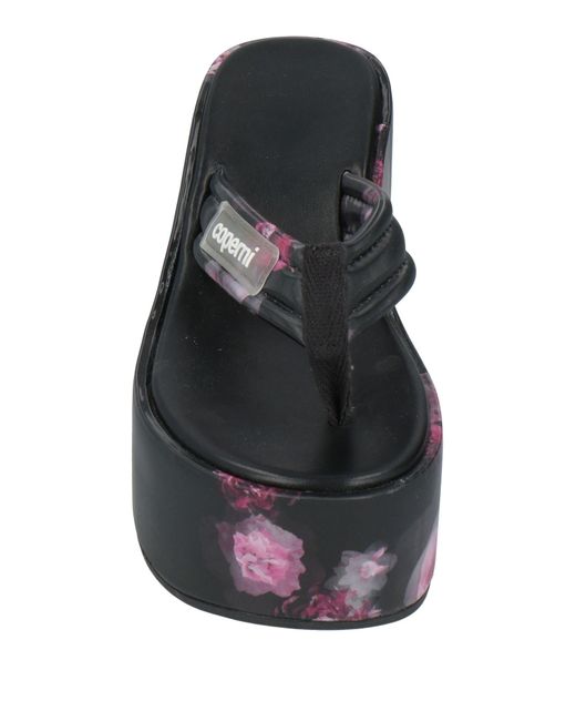 Coperni Black Thong Sandal Textile Fibers