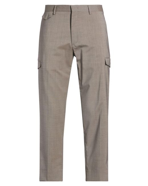Briglia 1949 Gray Taupe Pants Virgin Wool, Polyester, Elastane for men