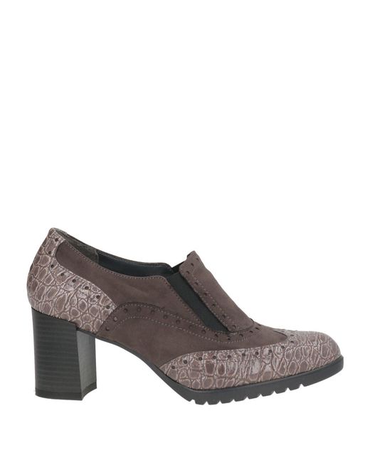 Cinzia Soft Gray Loafers Synthetic Material, Textile Fibers