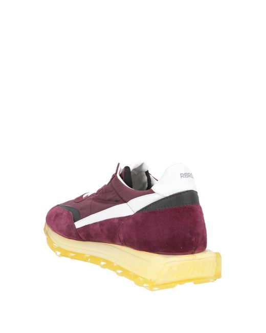 RBRSL RUBBER SOUL Purple Sneakers Soft Leather, Textile Fibers for men