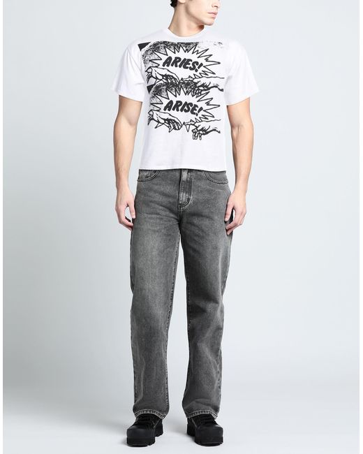 Aries White T-shirt for men