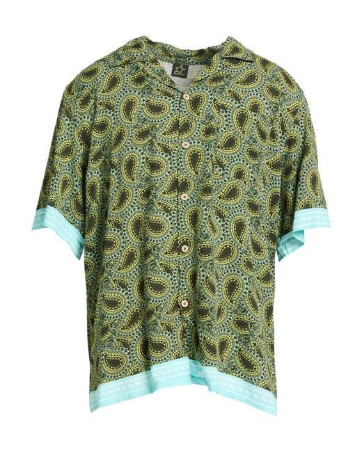 4giveness Green Shirt Viscose for men